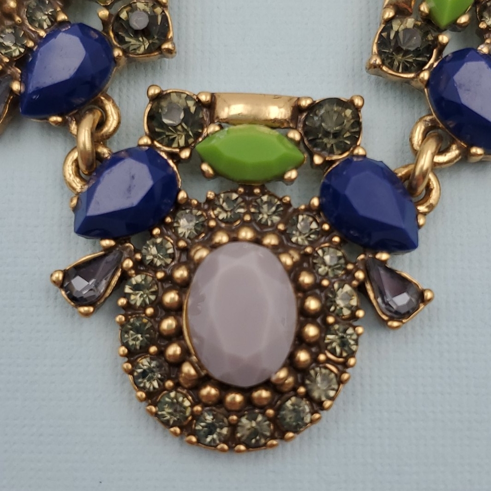 J. Crew Blue & Green Statement Necklace - Picture 3 of 8